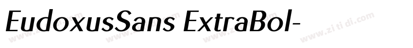 EudoxusSans ExtraBol字体转换